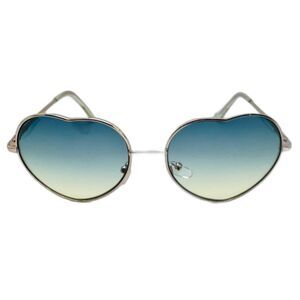 6110 | Green/Yellow Two Tone Lens Heart Sunglasses
